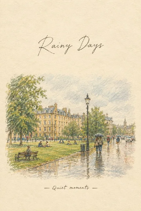 Reimagine a travel photograph as a delicate watercolor journal illustration.