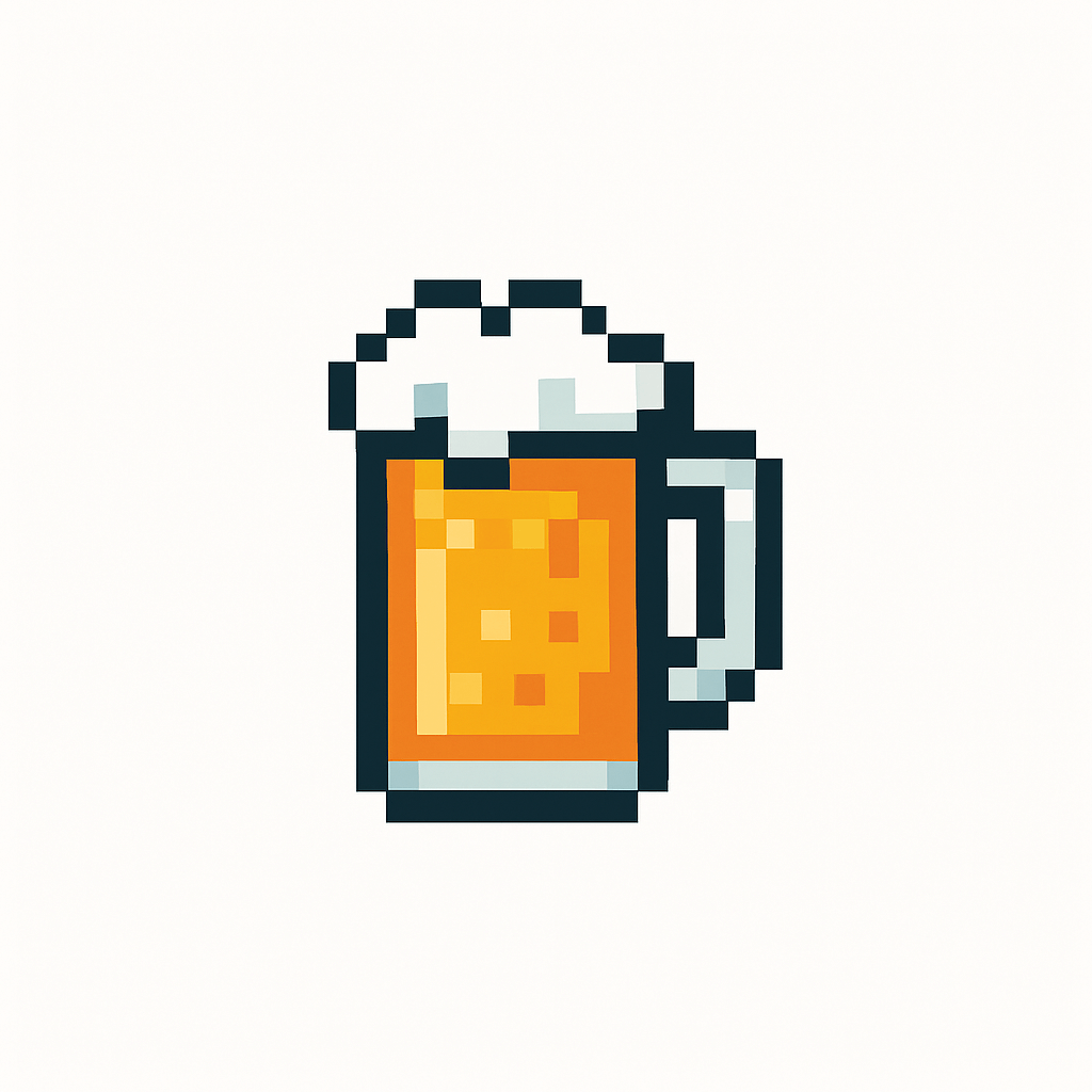 A simple eight-bit icon uses a limited palette and sharp block-shaped edges.