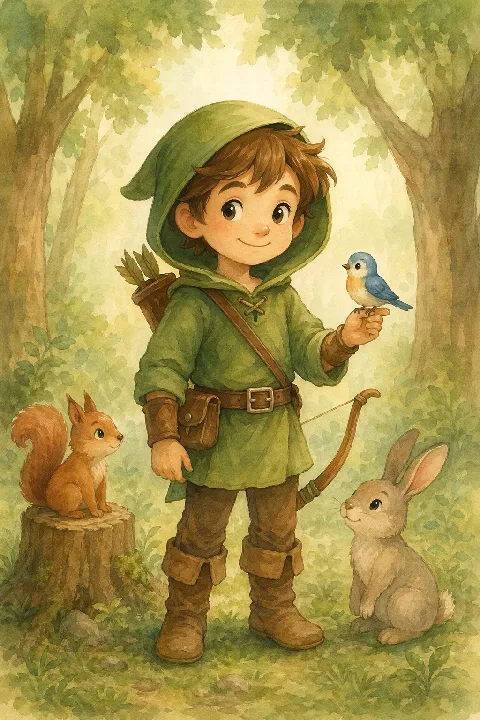A children's book character designed for a sequence of illustrated adventures.