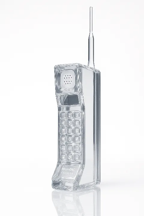 A JSON-defined material treatment turns a reference image into a glass object.