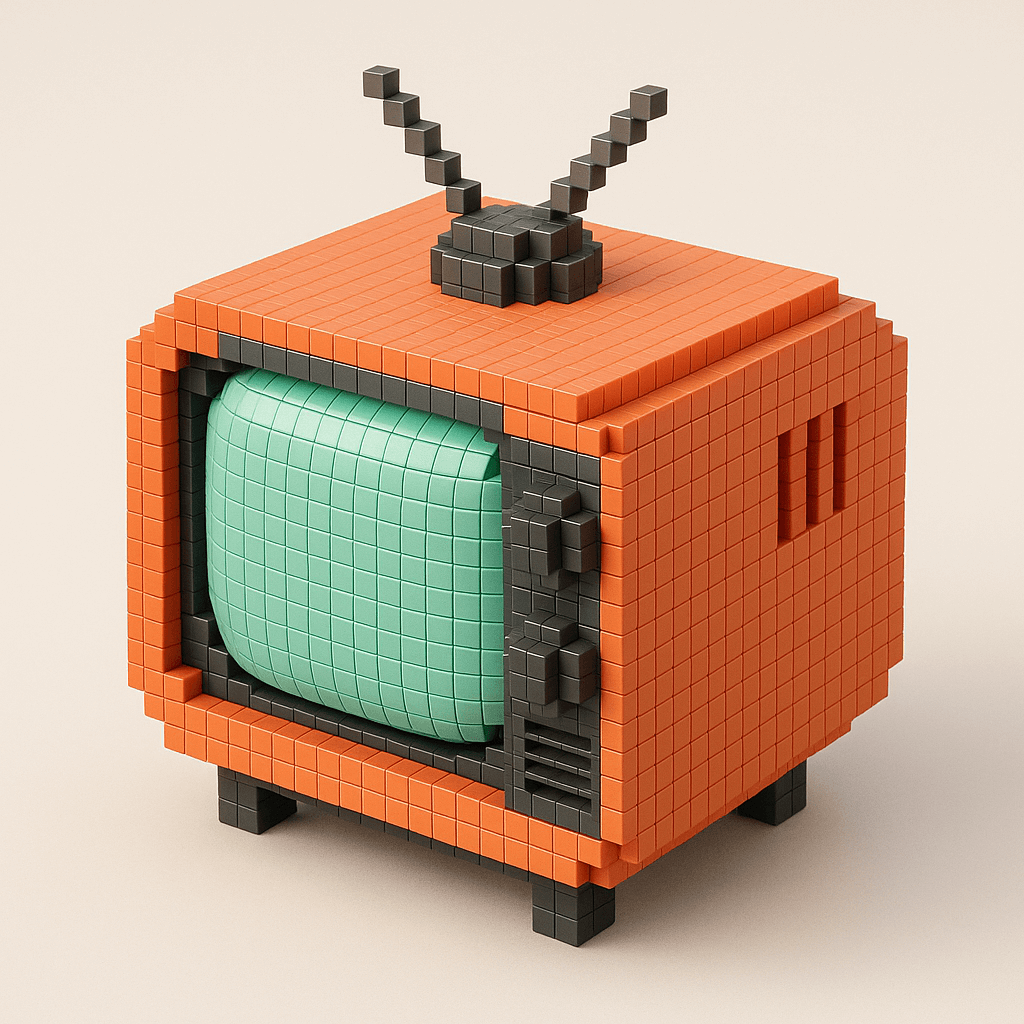 Combine a style reference and a photograph to create a three-dimensional voxel icon.