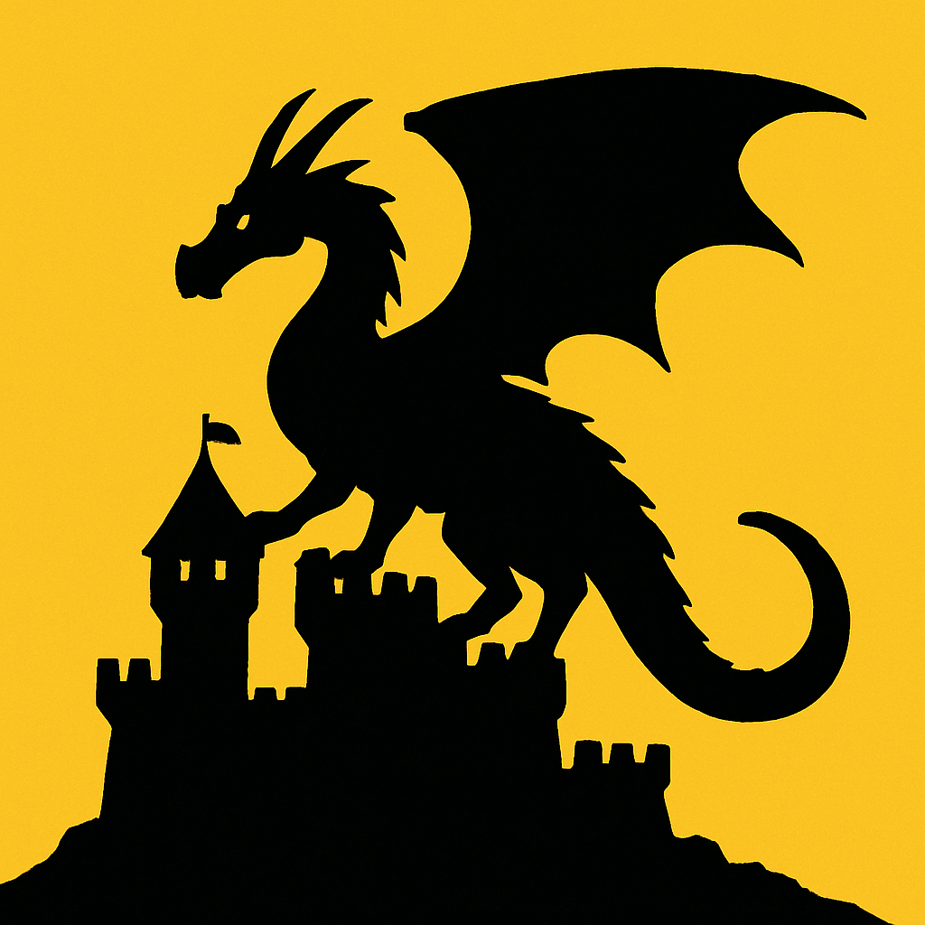 A solid black subject stands out against a bright yellow background.