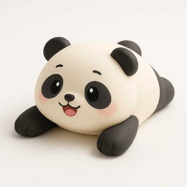 A soft silicone wrist rest takes the shape of a friendly cartoon animal.